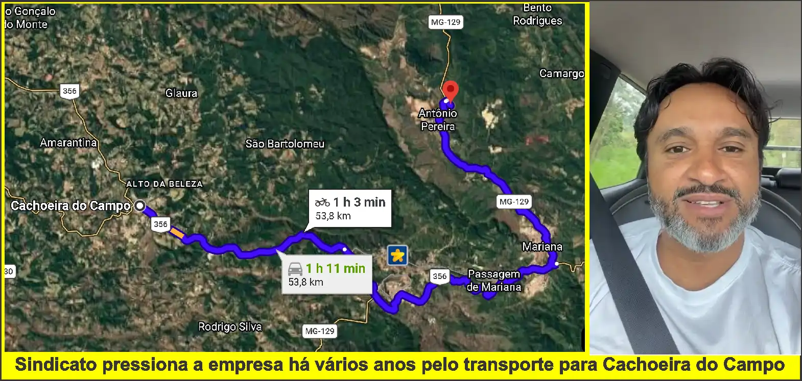 FINALMENTE ESTÁ CHEGANDO O TRANSPORTE DA SAMARCO PARA TRABALHADORES EM CACHOEIRA DO CAMPO